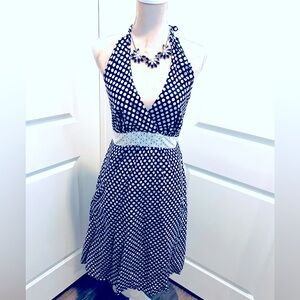 Pinup Rockabilly Retro Polka Dot Halter dress size 10